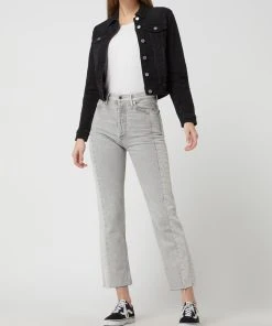 Vila Jeansjacke Mit Stretch-Anteil Modell 'Vineed' - Schwarz