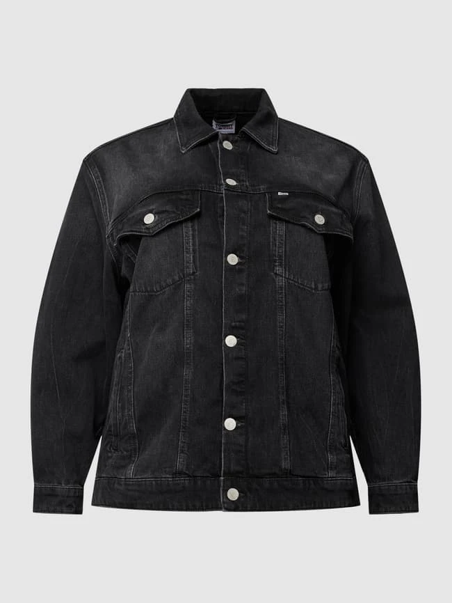 Tommy Jeans Curve PLUS SIZE Jeansjacke Mit Label-Patch Modell 'Trucker' - Schwarz 2 Tommy Jeans Curve PLUS SIZE Jeansjacke Mit Label-Patch Modell 'Trucker' - Schwarz – Bild 2