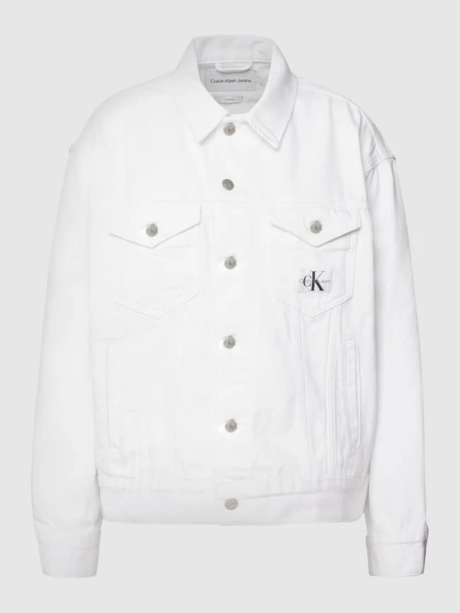 Calvin Klein Jeans Oversized Jeansjacke Aus Baumwolle - Weiß 2 Calvin Klein Jeans Oversized Jeansjacke Aus Baumwolle - Weiß – Bild 2