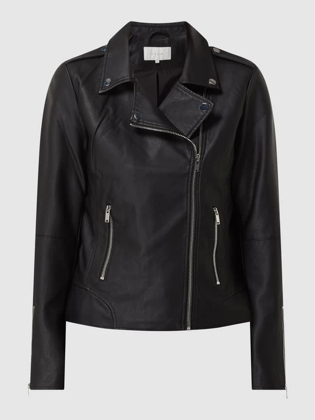 Vila Bikerjacke In Leder-Optik Modell 'Cara' - Schwarz 2 Vila Bikerjacke In Leder-Optik Modell 'Cara' - Schwarz – Bild 2