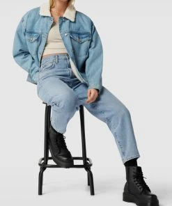 REVIEW Jeansjacke Mit Teddyfell-Kragen - Jeans