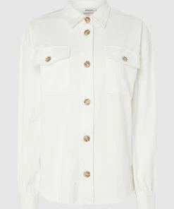 Modström Jeansjacke Mit Pattentaschen Modell 'Catalina' - Weiß