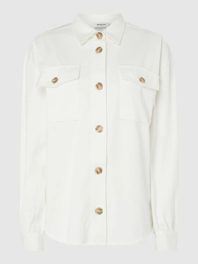 Modström Jeansjacke Mit Pattentaschen Modell 'Catalina' - Weiß 1 Modström Jeansjacke Mit Pattentaschen Modell 'Catalina' - Weiß