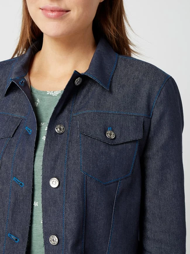 Marc Cain Jeansjacke Mit Pattentaschen - Marineblau 3 Marc Cain Jeansjacke Mit Pattentaschen - Marineblau – Bild 3