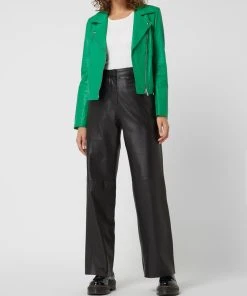 Studio AR Lederjacke Im Biker-Look Modell 'Lovato' - Grün