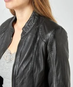 Gipsy Slim Fit Lederjacke Im Biker-Look Modell 'Cait' - Schwarz -Gipsy Shop ags48lac957j6c2i953l8jpla9a4kc2f651k6iacah4kchplah74mjab9kq36dq78d7kcj9nah434k1na13j6c1p75i3eob371im4c9k6ko34oj66oq3aor26hij2e1n69hm8co