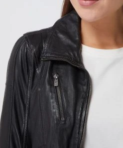 Jilani Lederjacke Mit Reißverschlusstaschen - Schwarz -Gipsy Shop ah452chh9l2kkkq6aoq56dqfa964olhi9gpkui21a56j0j239l43ce2770r32gqc953jgl26717lacae913j6ohpc5ij8c1l74qmachk6gqm2ob5c8sj6d32ccr38dpjcph3ec0