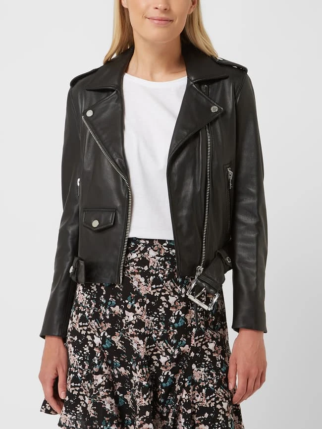 YOUNG POETS SOCIETY Lederjacke Im Biker-Look Modell 'Emma' - Schwarz 4 YOUNG POETS SOCIETY Lederjacke Im Biker-Look Modell 'Emma' - Schwarz – Bild 4