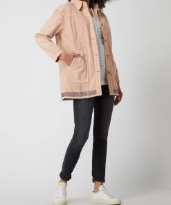 Cream Jeansjacke Mit Stickerei Modell 'Ofelia' - Hellrosa