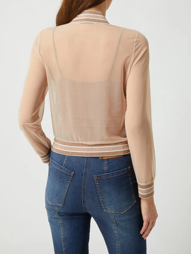 Deni Cler Cropped Blouson In Transparenter Optik - Apricot 5 Deni Cler Cropped Blouson In Transparenter Optik - Apricot – Bild 5