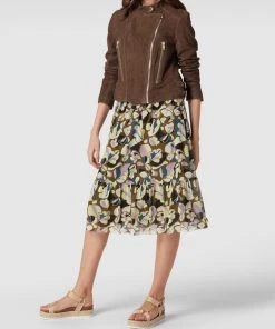 MOS MOSH Lederjacke Im Biker-Look Modell 'Gehlea' - Haselnuss Braun