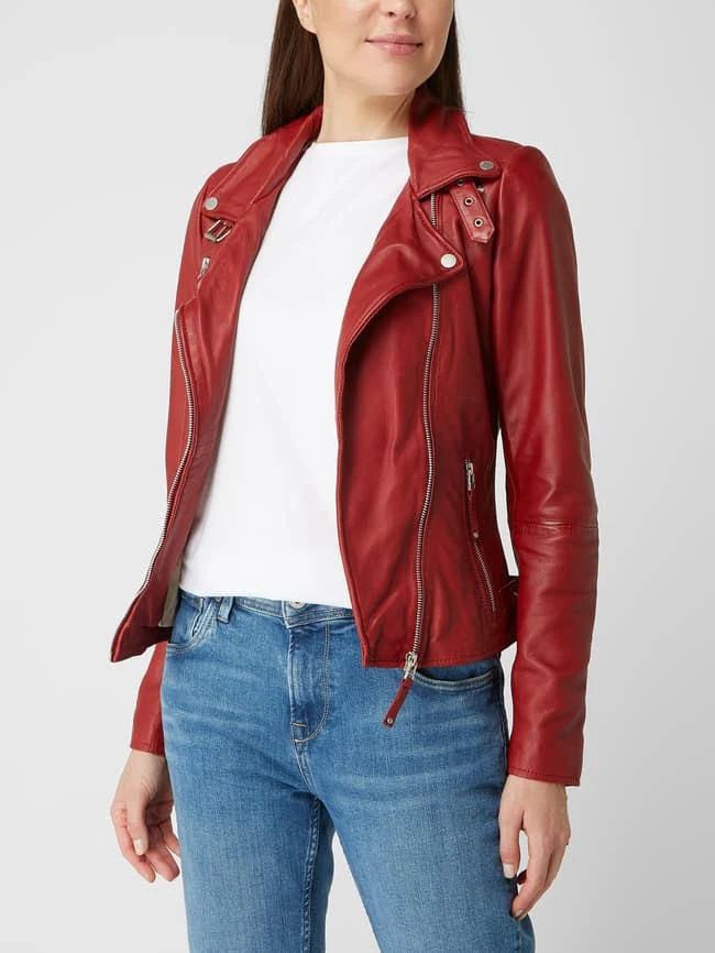 Freaky Nation Lederjacke Im Biker-Look Modell 'Princess' - Rot 4 Freaky Nation Lederjacke Im Biker-Look Modell 'Princess' - Rot – Bild 4