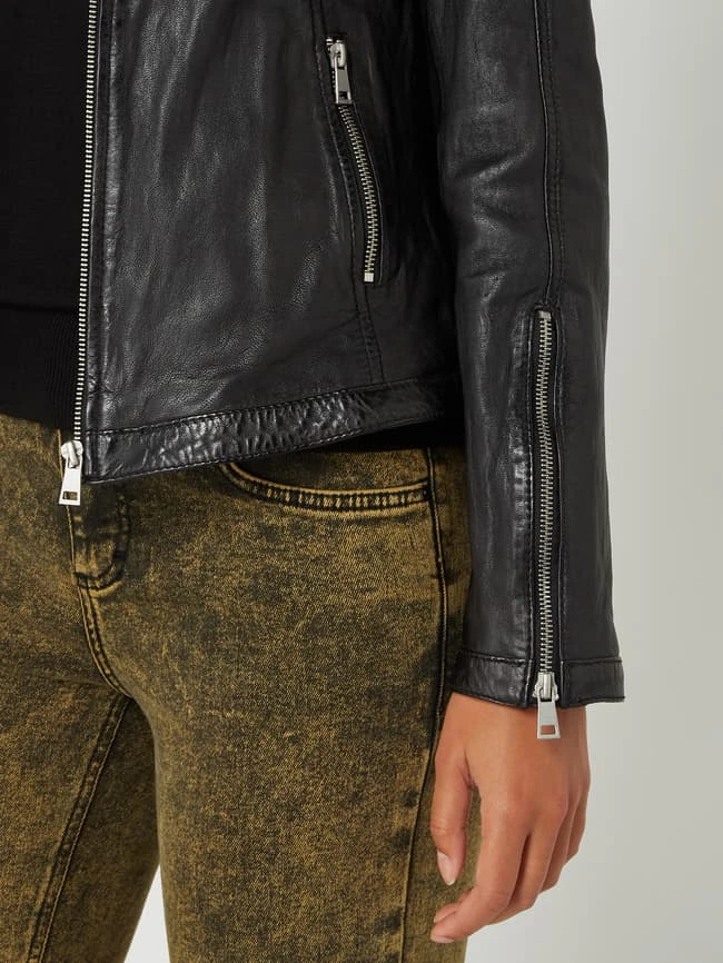 Freaky Nation Lederjacke Im Biker-Look - Schwarz 3 Freaky Nation Lederjacke Im Biker-Look - Schwarz – Bild 3