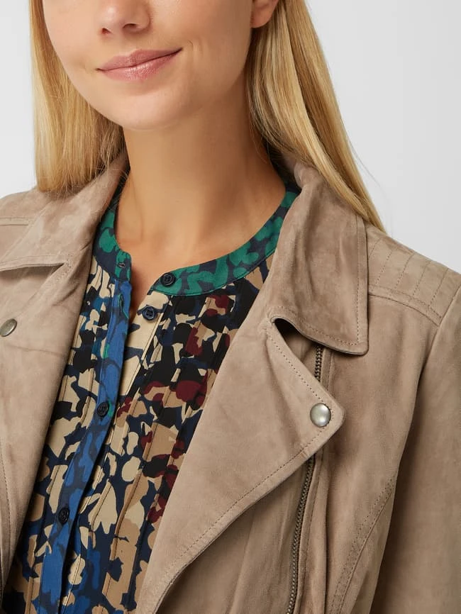 Princess Goes Hollywood Lederjacke Im Biker-Look - Taupe 3 Princess Goes Hollywood Lederjacke Im Biker-Look - Taupe – Bild 3