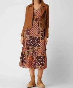 Princess Goes Hollywood Lederjacke Im Biker-Look - Haselnuss Braun