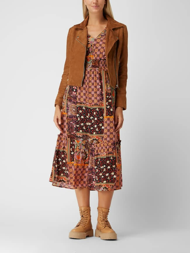 Princess Goes Hollywood Lederjacke Im Biker-Look - Haselnuss Braun 1 Princess Goes Hollywood Lederjacke Im Biker-Look - Haselnuss Braun