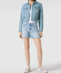 Calvin Klein Jeans Cropped Jeansjacke Mit Label-Patch - Jeans