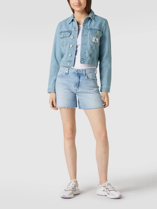 Calvin Klein Jeans Cropped Jeansjacke Mit Label-Patch - Jeans 1 Calvin Klein Jeans Cropped Jeansjacke Mit Label-Patch - Jeans