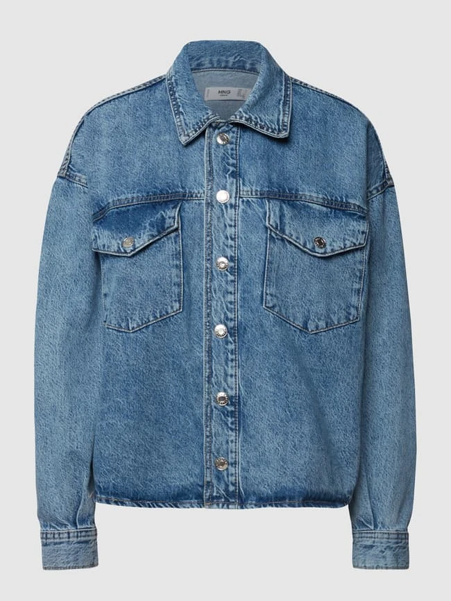 Mango Jeansjacke Mit überschnittenen Schultern - Hellblau 2 Mango Jeansjacke Mit überschnittenen Schultern - Hellblau – Bild 2