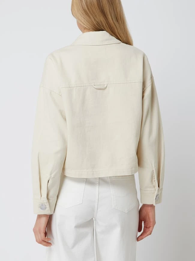 Opus Cropped Jeansjacke Mit überschnittenen Schultern Modell 'Hardil' - Beige 5 Opus Cropped Jeansjacke Mit überschnittenen Schultern Modell 'Hardil' - Beige – Bild 5