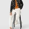 Guess Jeansjacke Mit Floralen Stickereien Modell 'DORIA' - Dunkelgrau