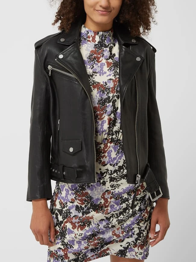 YOUNG POETS SOCIETY Lederjacke Im Biker-Look Modell 'Elea' - Schwarz 4 YOUNG POETS SOCIETY Lederjacke Im Biker-Look Modell 'Elea' - Schwarz – Bild 4