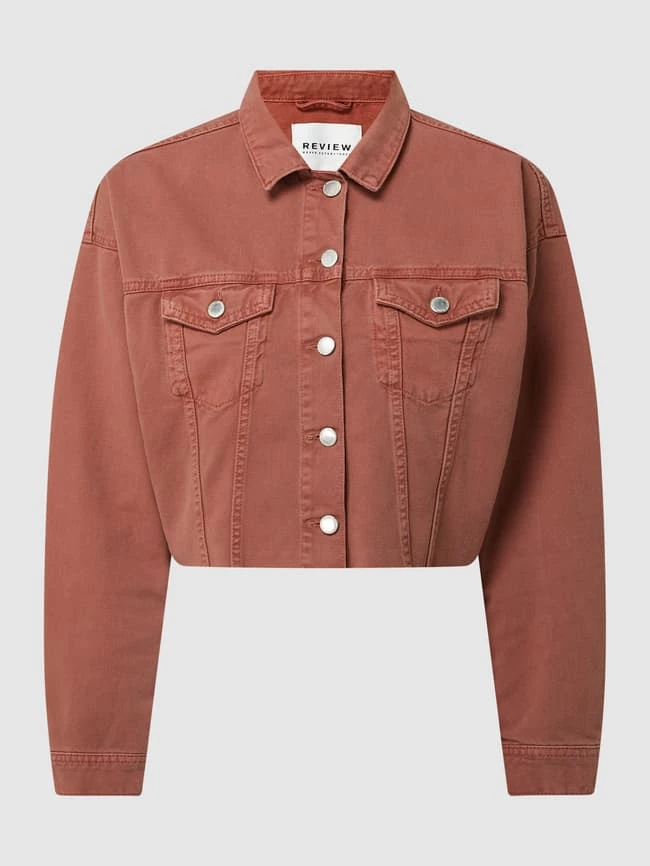 REVIEW Cropped Jeansjacke Mit Pattentaschen - Koralle 2 REVIEW Cropped Jeansjacke Mit Pattentaschen - Koralle – Bild 2